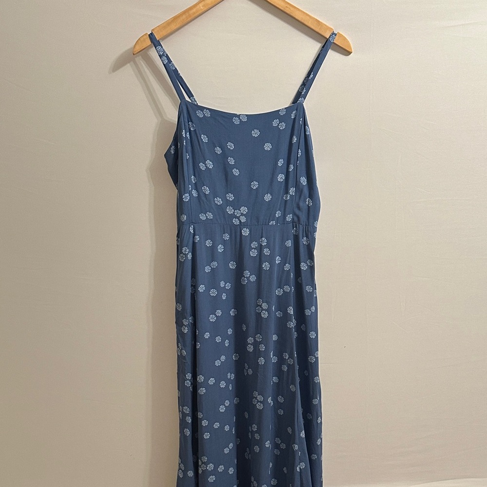 Gap Blue Floral Spaghetti Strap Dress